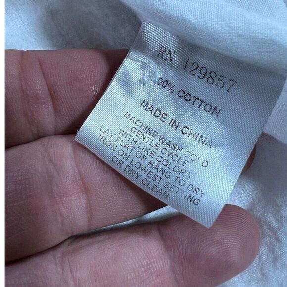 The Shirt Rochelle Behrens Dress Size S White Embroidered Pink Floral‎ - Picture 10 of 13